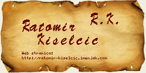 Ratomir Kiselčić vizit kartica